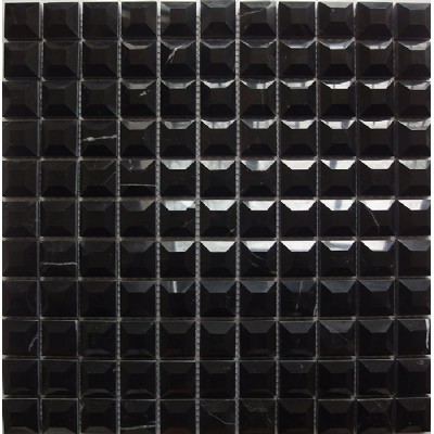 3D Polished Black Marble Mosaic KSL-16238