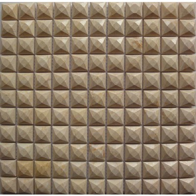 Pulido mármol beige mosaico 3D KSL-16244