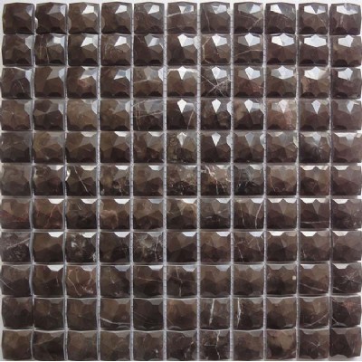 Polished 3D Emperador Mosaic KSL-16246