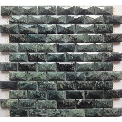 Green Marble 3D Polished Mosaic KSL-16255