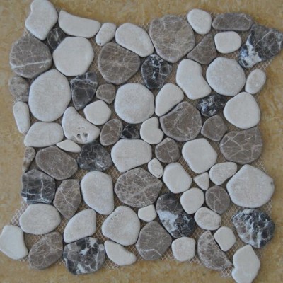 pura mano tallada río mosaico de piedra KSL-DP0128