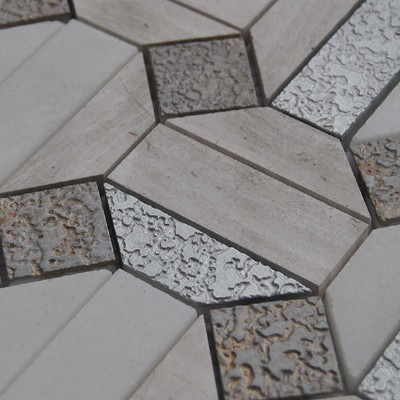 Hexagon Style Marble Mosaic Tile KSL-151019