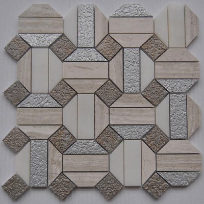 Hexagon Style Marble Mosaic Tile KSL-151019