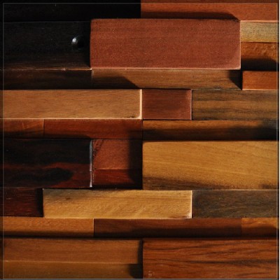 3D mixed strip natural wood mosaic tile KSL-MC9021A