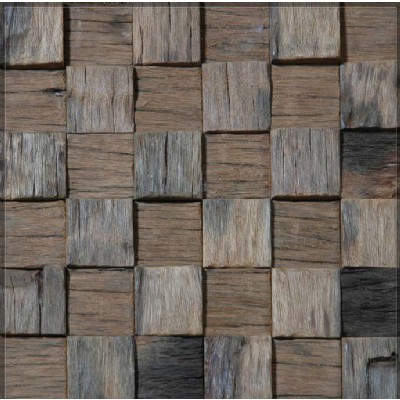 3D square wooden wall mosaic tile KSL-MC9050