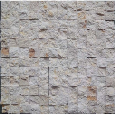 Square split Face Marble Mosaic KSL-16157