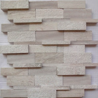 Split Face Bricks Marble Mosaic KSL-16224