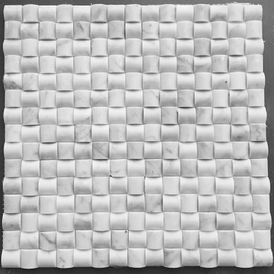 3D Изогнутые Арочные мраморная мозаика плитка KSL-151152