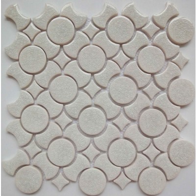 New design white porcelain mosaic KSL-16003