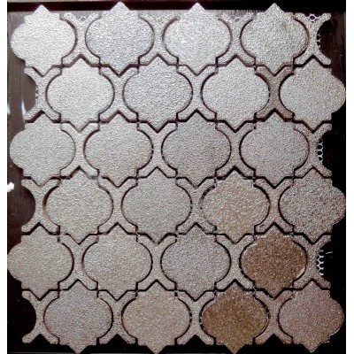 Silver lantern mosaic tile KSL-16017