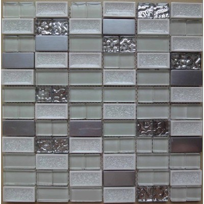 Baldosa cerámica del mosaico de cristal del metal KSL-16044