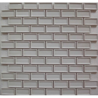 White 23x48 Ceramic Mosaic  KSL-16070