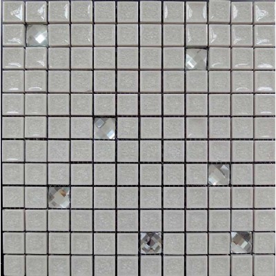 White Ceramic Wall Mosaic KSL-16089