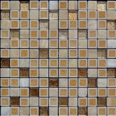 backsplash Orange Ceramic Mosaic KSL-16094