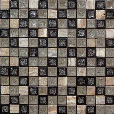 Porcelana Piedra pared posterior del mosaico KSL-16129