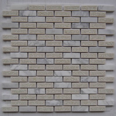 Porcelain White Marble 15x48 Mosaic KSL-151021