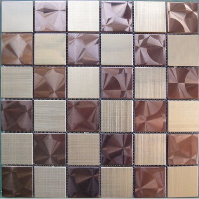 Плитка мозаика квадрат металлаKSL-16752