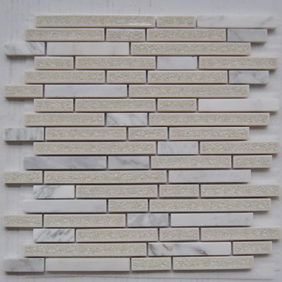 Porcelain White Marble Mosaic KSL-151023