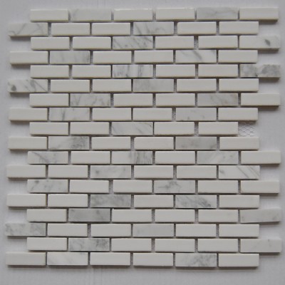 White Ceramic Tile 15x48 Mosaic KSL-151026