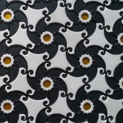 flor de chorro de agua patrón de mosaicoKSL-16267