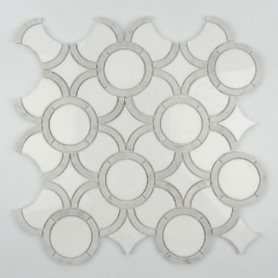 mosaico de chorro de agua blanca KSL-M1653