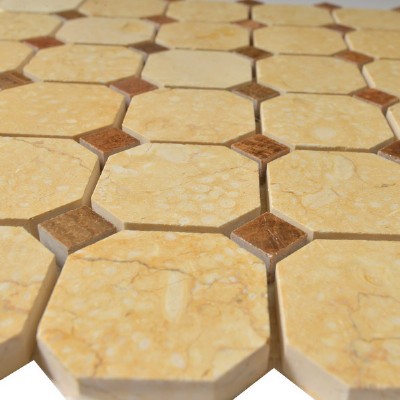 Ореховый плитка мраморная мозаика KAL-MM 7302