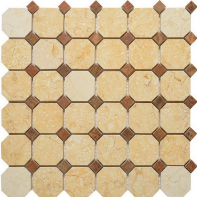 Ореховый плитка мраморная мозаика KAL-MM 7302