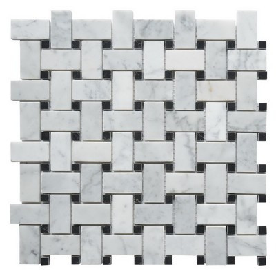white and black marble mosaic KSL-CWMM1WEA