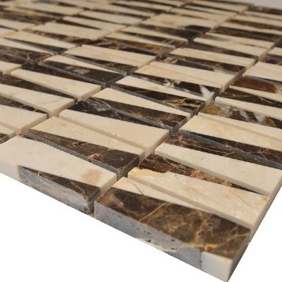 Emperador Dark marble mosaic KSL-MM 3104