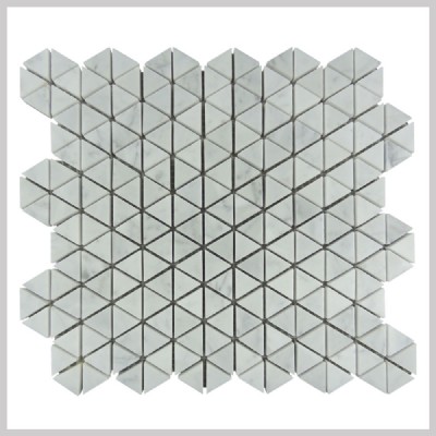 carrara white stone mosaic KSL-M1650