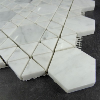 carrara white marble mosaic KSL-M1652-1