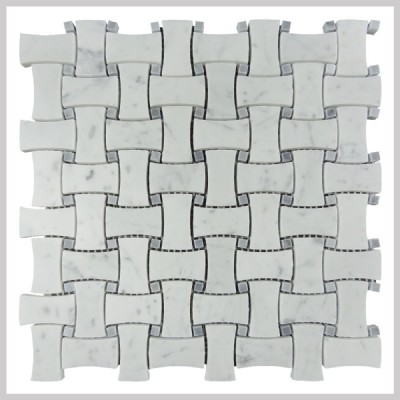 white stone mosaic KSL-M1604