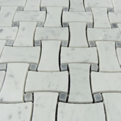 mosaico de piedra blanca KSL-M1604