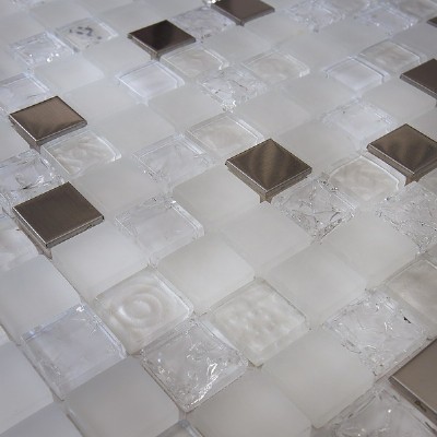 стеклянная плитка мозаика смешанный металлGM8301