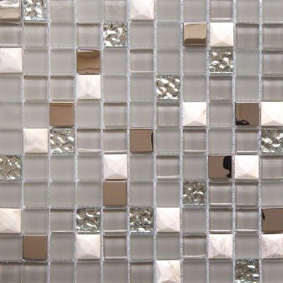 de cristal mezclado de mosaico de mármol de metal GM8303