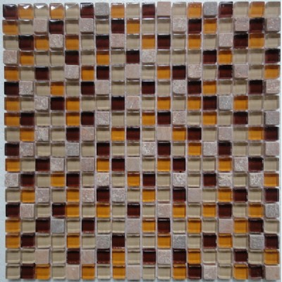Vall de baldosas de mármol mosaik mezcla de cristalKSL-16342