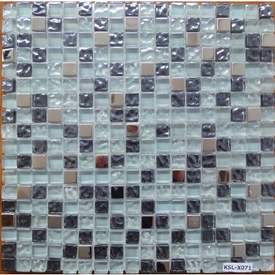 metal glass mixed mosaic for wall  KSL-16344
