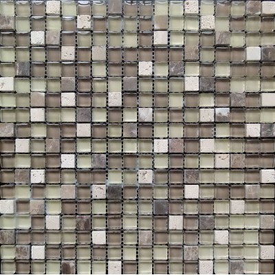 Vall de baldosas de mármol mosaik mezcla de cristalKSL-16362