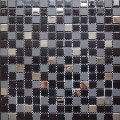 mosaico de vidrio negro mixtaKSL-16363