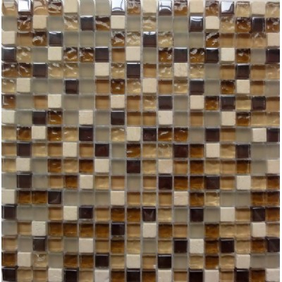 glass mixed stone metal mosaic KSL-16395