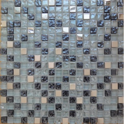 backsplash decorative marble mix glass mosaic tileKSL-16396