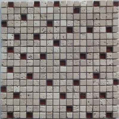 glass mix stone mosaic tileKSL-16399