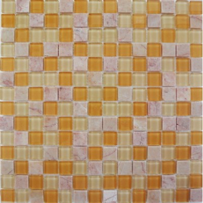 yellow glass mixed mosaic KSL-16409