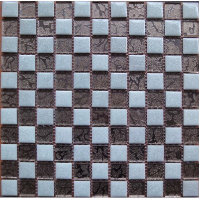 de cristal mezclado de mosaico de mármol de metalKSL-16438