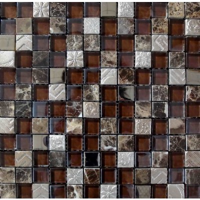 patrón de mosaico de cristal mezclado KSL-16444