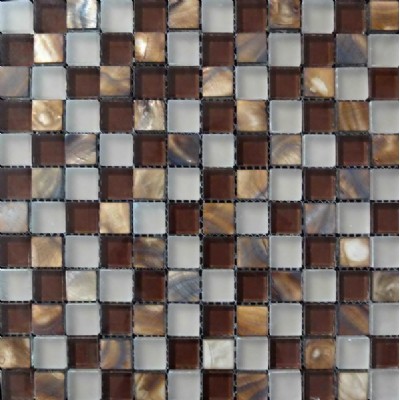shell mixed glass mosaic KSL-16447