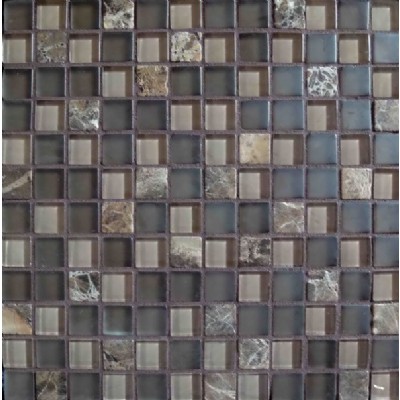 glass mixed stone metal mosaic KSL-16453