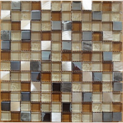 square glass mixed mosaic KSL-16464