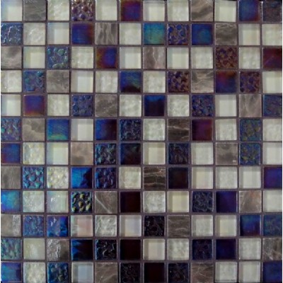 backsplash decorative marble mix glass mosaic tileKSL-16465