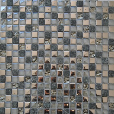 glass mixed stone metal mosaic KSL-151113